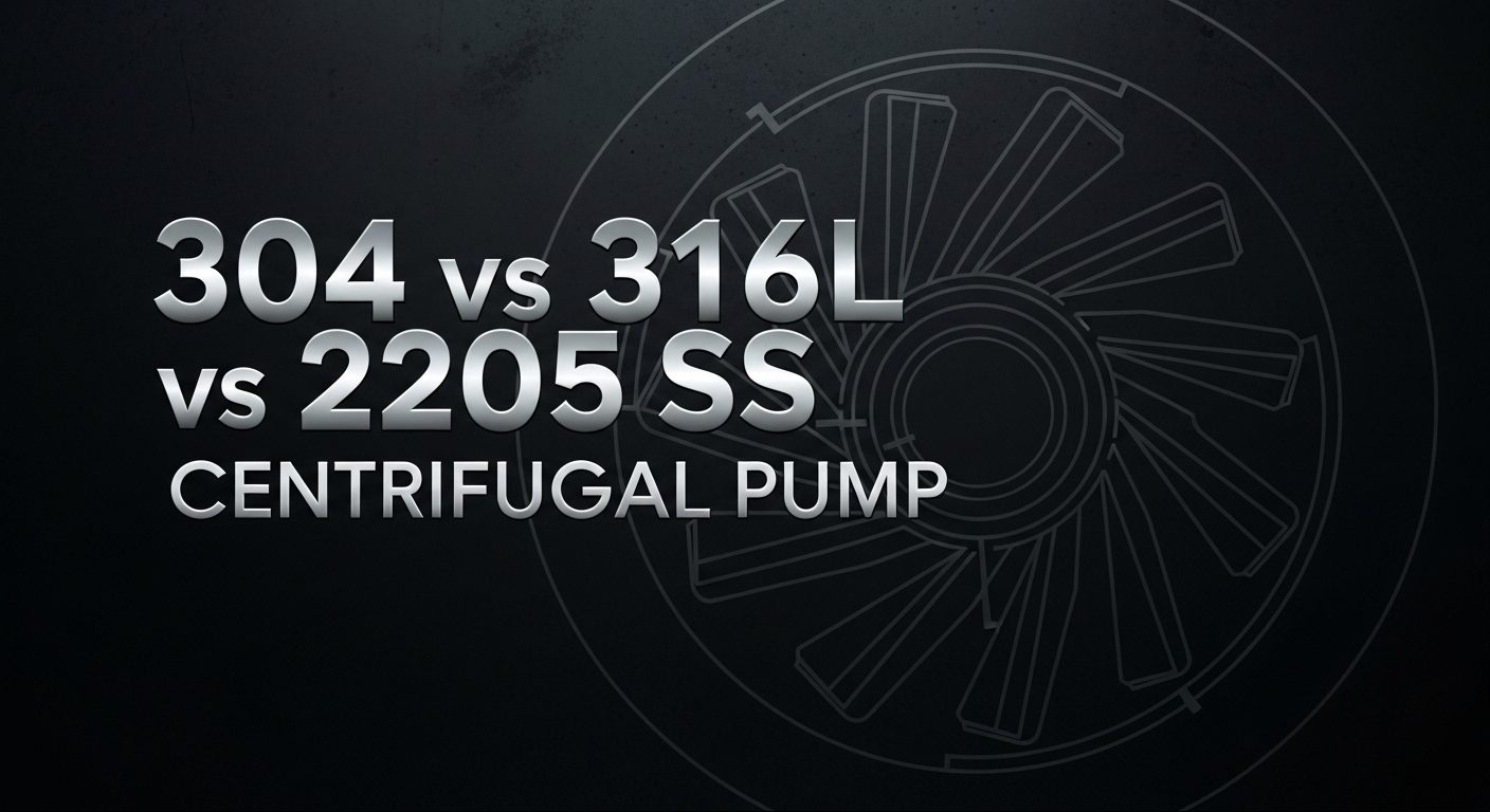 304 versus 316L versus 2205 RVS centrifugaalpomp