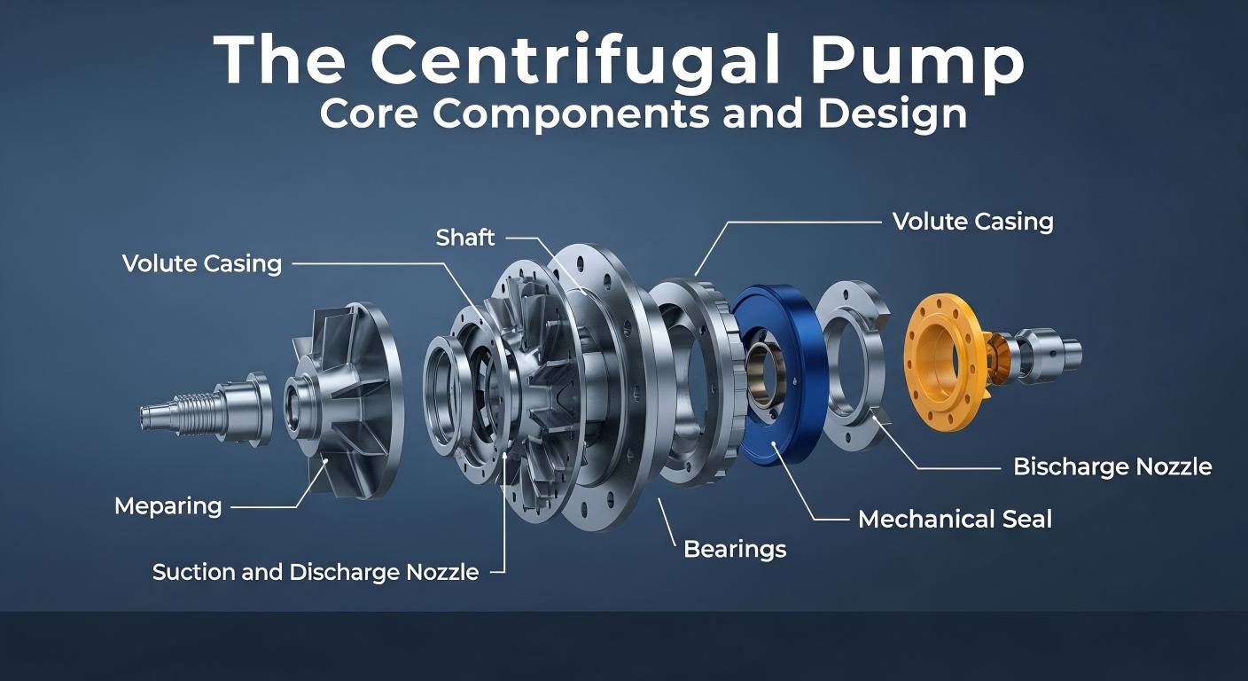 Wat zijn de kerncomponenten van een centrifugaalpomp?