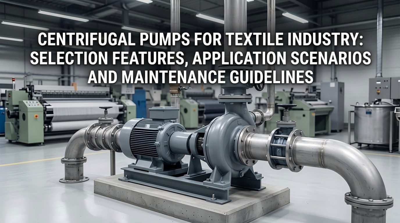 Centrifugaalpompen voor de textielindustrie: selectiekenmerken, toepassingsscenario's en onderhoudsrichtlijnen