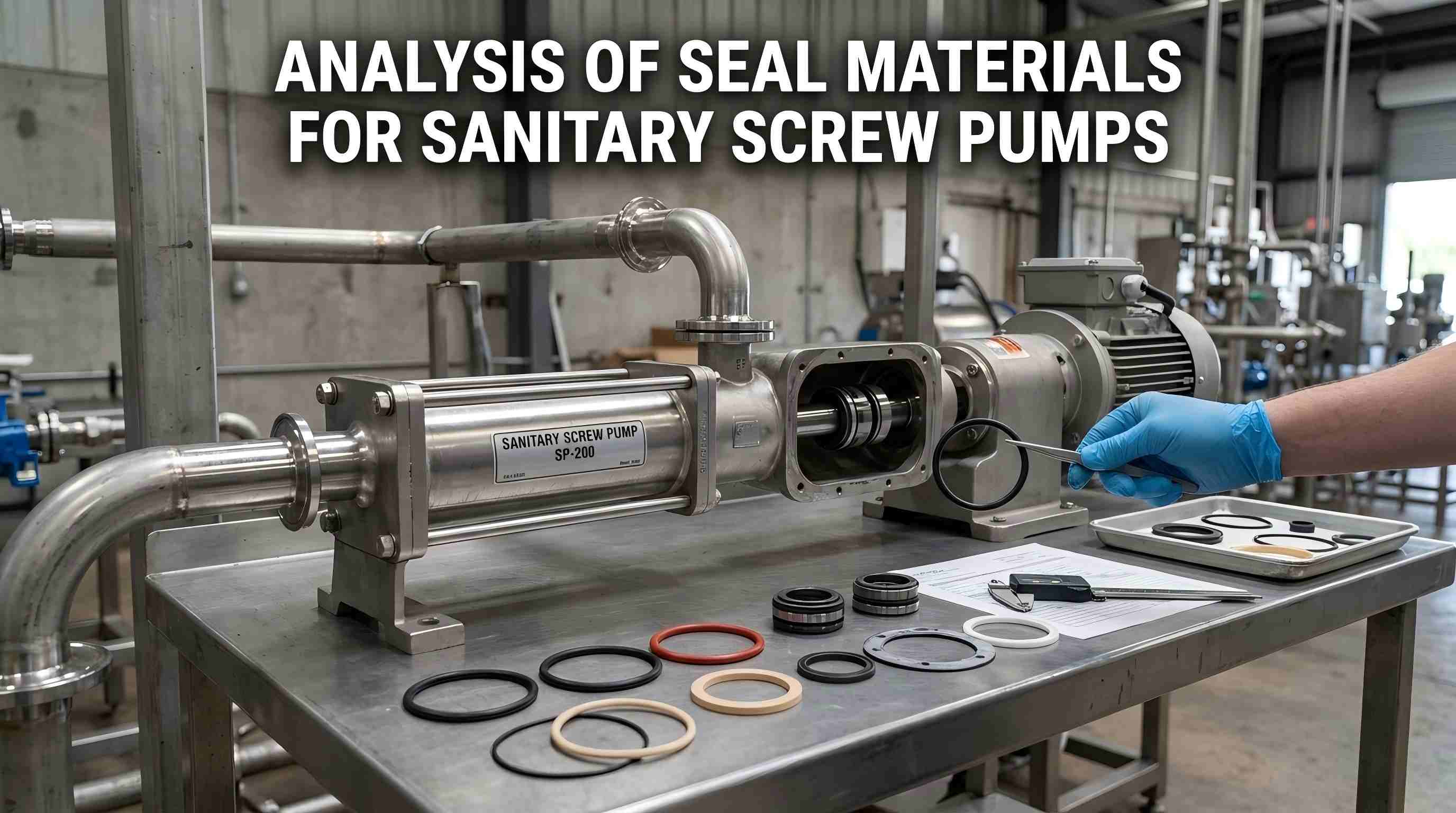 Analyse van afdichtingsmaterialen voor sanitaire schroefpompen
