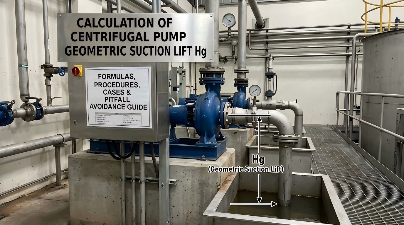 Berekening van de geometrische zuighoogte Hg van de centrifugaalpomp: gids voor formules, procedures, gevallen en het vermijden van valkuilen