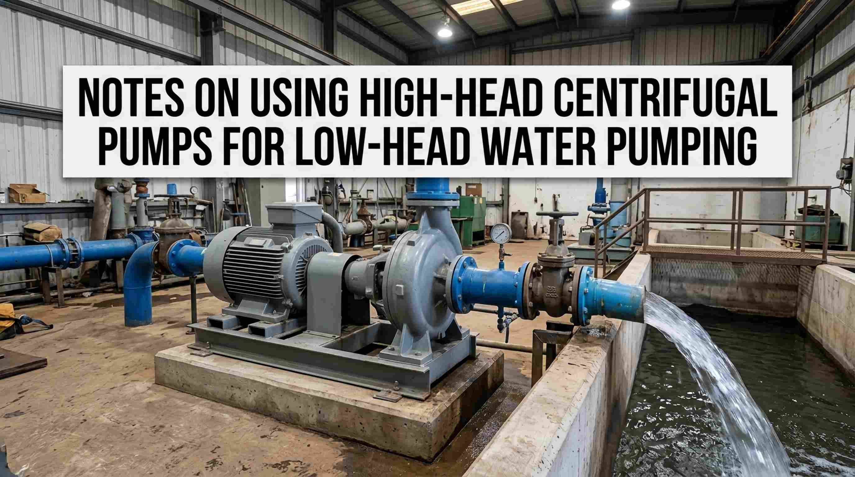 Opmerkingen over het gebruik van centrifugaalpompen met hoge opvoerhoogte voor waterpompen met lage opvoerhoogte